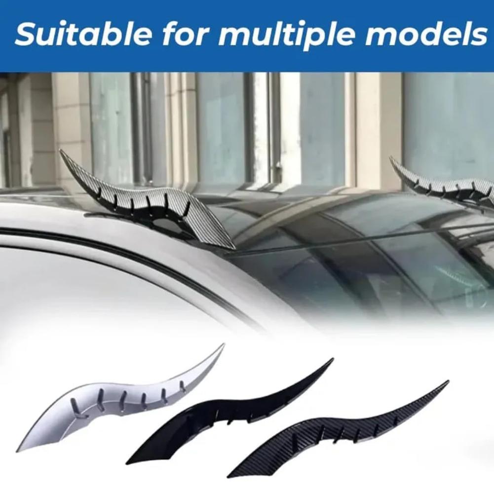 1 Pair Universal Car Exterior Decor Auto Roof Dragon Horn Shaped Car Exterior Decoration No-Drill Install Cool Cars Accessories