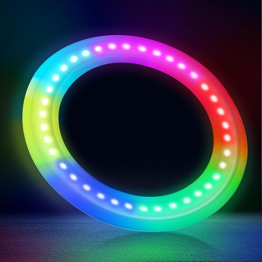 Ultra Bright Flying Disc, Luminous Flying Disc - 12 Intelligent Light Programmes, Rechargeable & Shockproof (Ideal for Night Games, Garden Parties,)