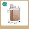 Sealed Cereal Insect-Proof Rice Bucket with Measuring Cup Transparent Rotary Food Moistureproof Tank Kitchen Storage Box