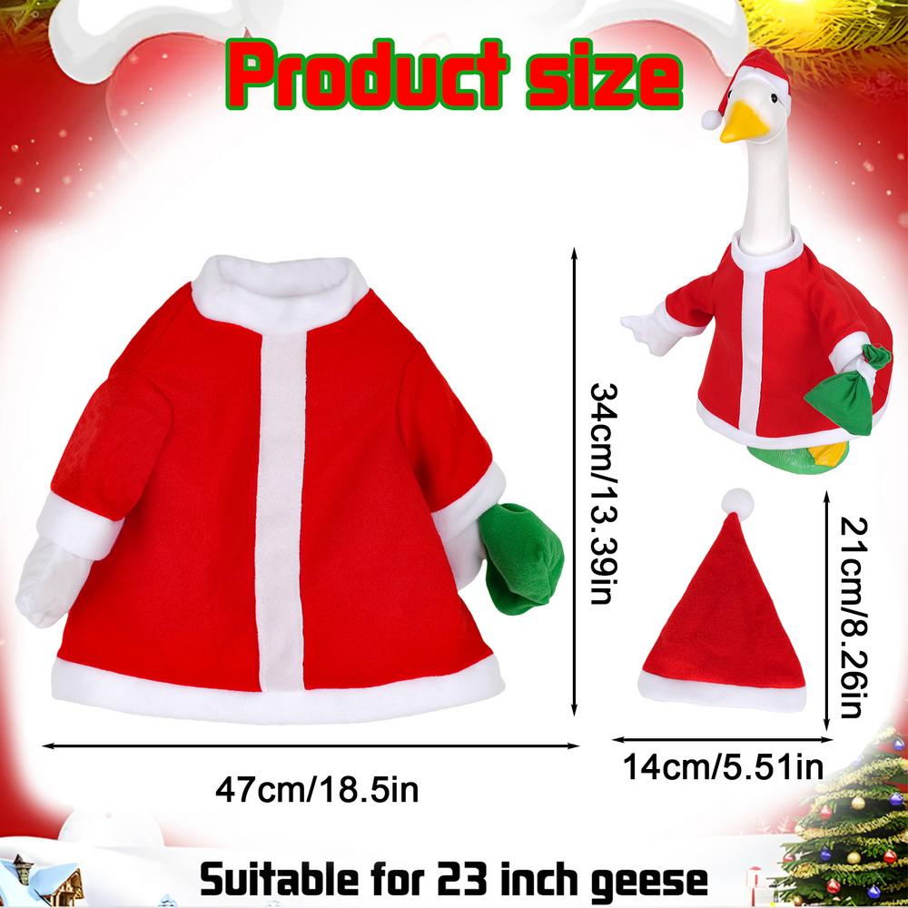 

Porch Geese Christmas Outfits Holiday Porch Geese Clothing Decorative Christmas Outfit for Garden Figurine Lawn Terrace Event