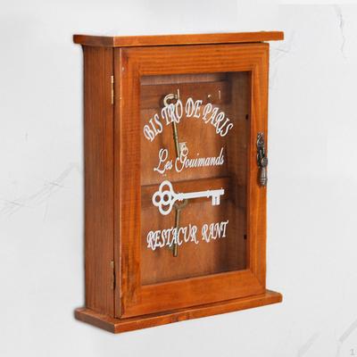 Caja para llaves, organizador montado en la pared, madera para exteriores, fácilmente gabinete, soporte de granja para