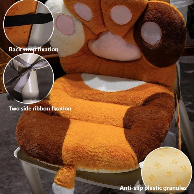 Seat Cushion Furry Feline Hand Pillow Multifunctional Floor Cushion With Friendly Filling Chair Cushion