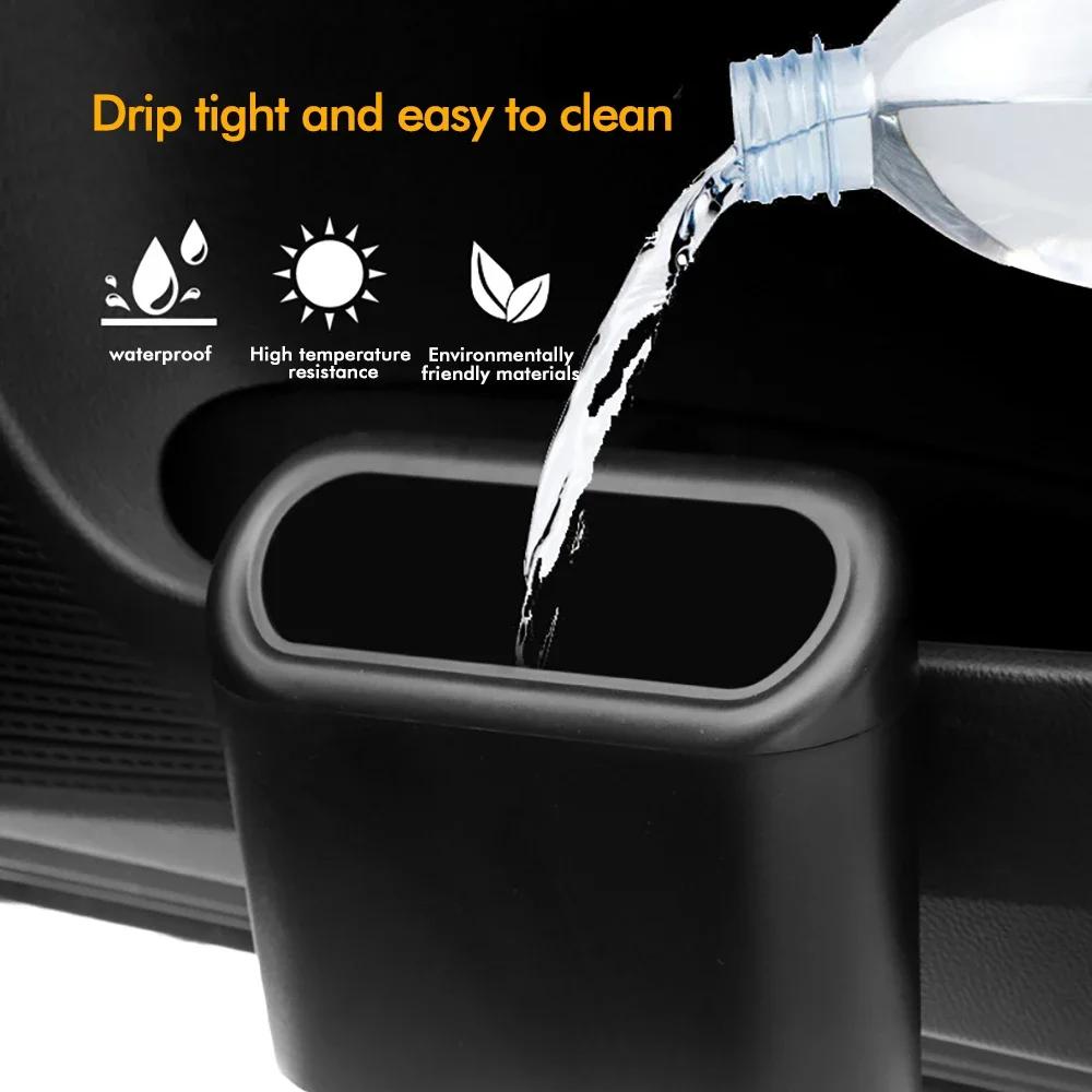 1Pcs Car Trash Can With Lid Small Car Trash Can Leak-Proof mini Cars Accessories Car Organizers and Storage for Auto Office Home