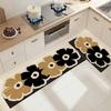 Minimalist Kitchen Door Mat Stylish Floral Anti Oil Stain Non Slip Stain Resistant Bathroom Mats