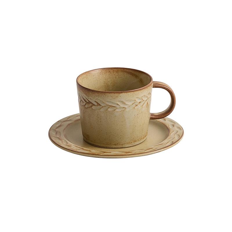 OLOEY Retro Coffee Cup and Saucer Set