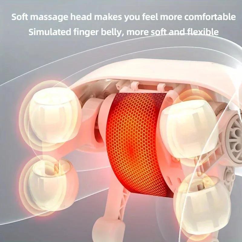 2025 New Wireless Neck & Back Massager Kneading Pillow for Shoulders Trapezius and Cervical Relief Portable Massage Shawl
