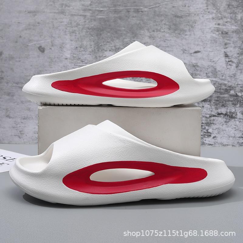 Slippers men's summer new couple fashion color matching outer wear home cool slippers non-slip beach one-word drag