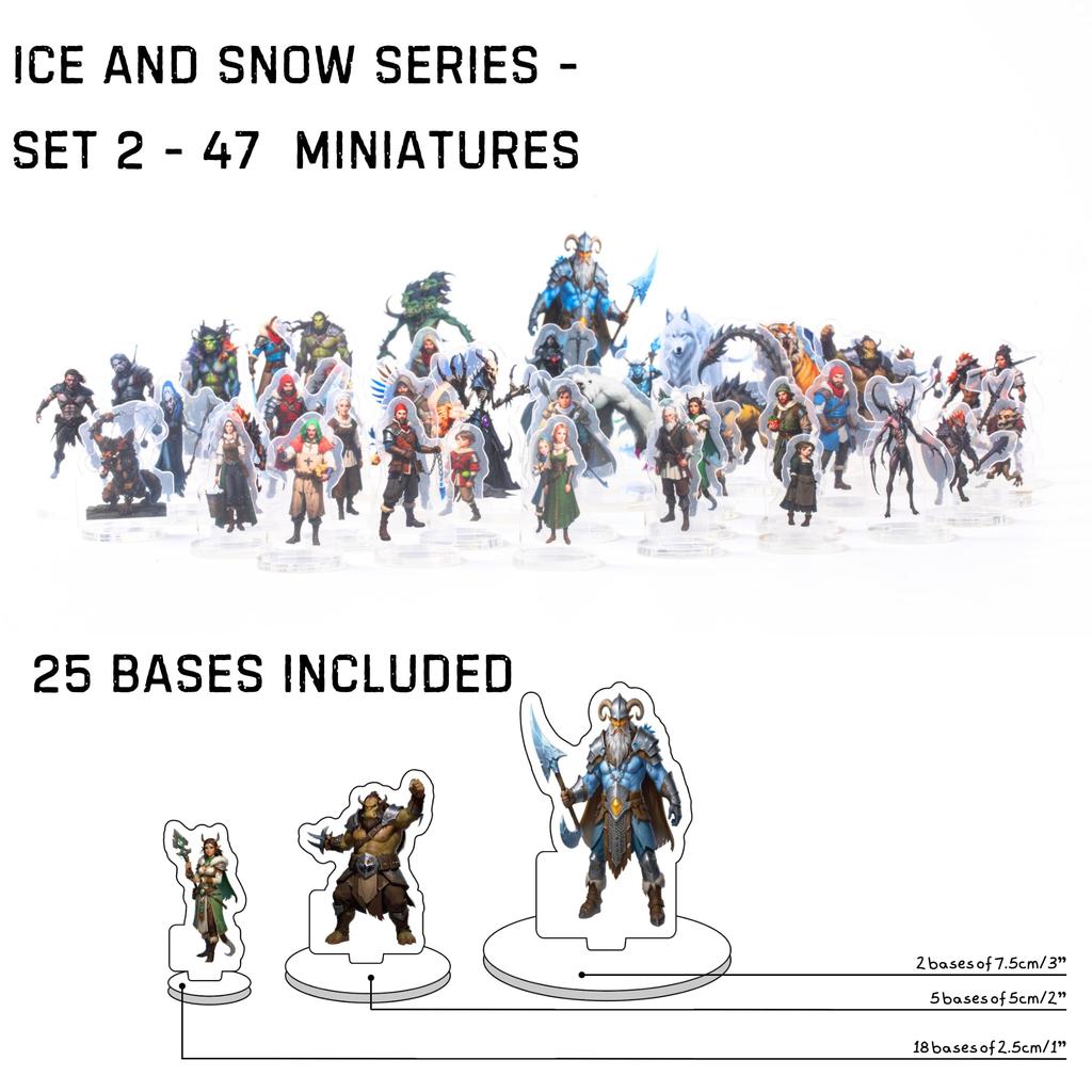 Dungeons & Dragons Miniature DND Starter Set for Beginners, D&D 5E, 20 Mini Flat Plastic Figures, for Pathfinder, Tabletop RPG, Game Accessories, DM G
