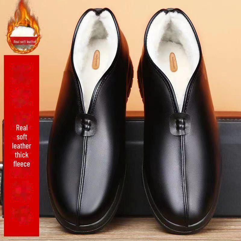 

Мужские кожаные повседневные туфли с высокой талией и бархатной подкладкой для осени и зимы 44