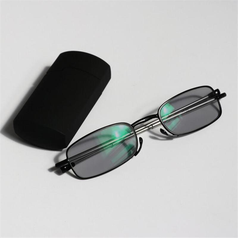 Mini Folding Myopia Photochromic Eyeglasses Men Women Metak Square Short-Sighted Eyewear  De Grau 0 -50 -75 -100 To -4.0