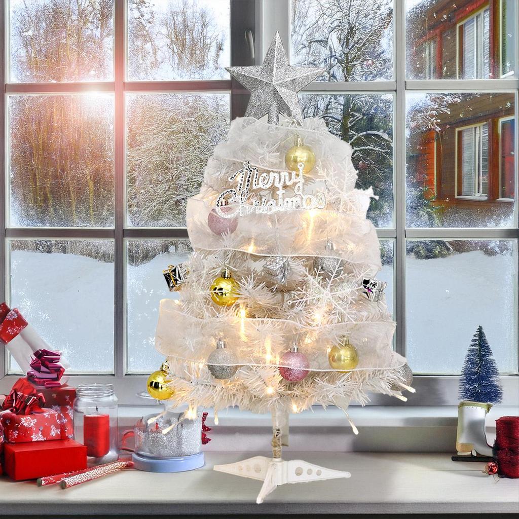 Small Christmas Tree With Lights Glowing Artificial Home Decor LED Desk Christmas Tree Decorations For Home Decor Office Living