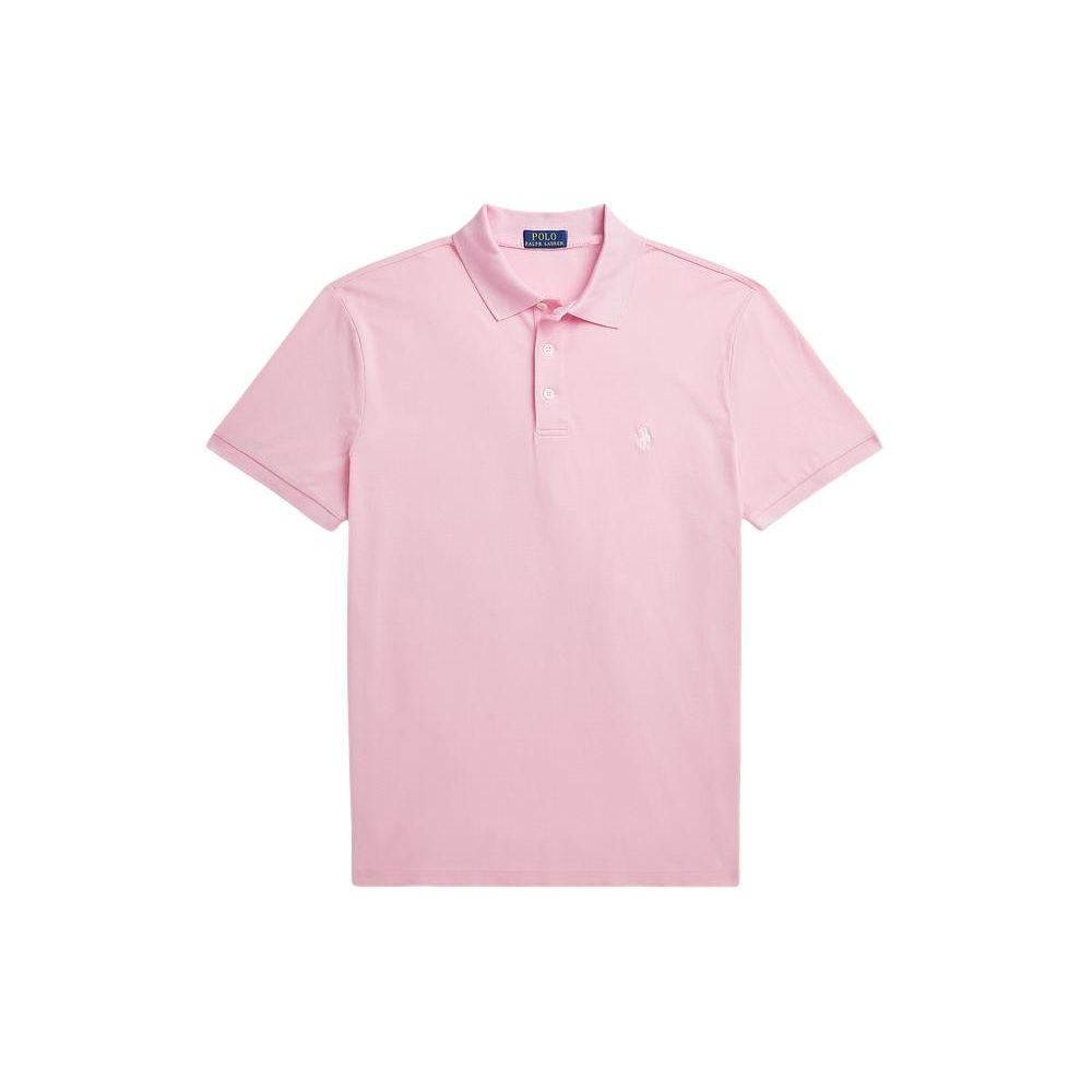 

Polo Ralph Lauren Solid Color Logo Embroidered Slim Fit Straight Cut Short Sleeve Polo Shirt Men tops Pink MNPOKNI1N822757-650 M