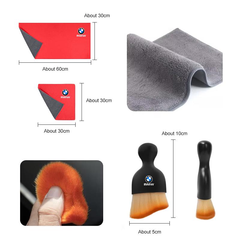 For BMW X1 X3 X4 X5 X6 X7 E90 E60 E70 E38 E46 E83 F15 G20 G30 Car Wash Towel Rag Car Air Outlet Cleaning Soft Brush Suede Cloth