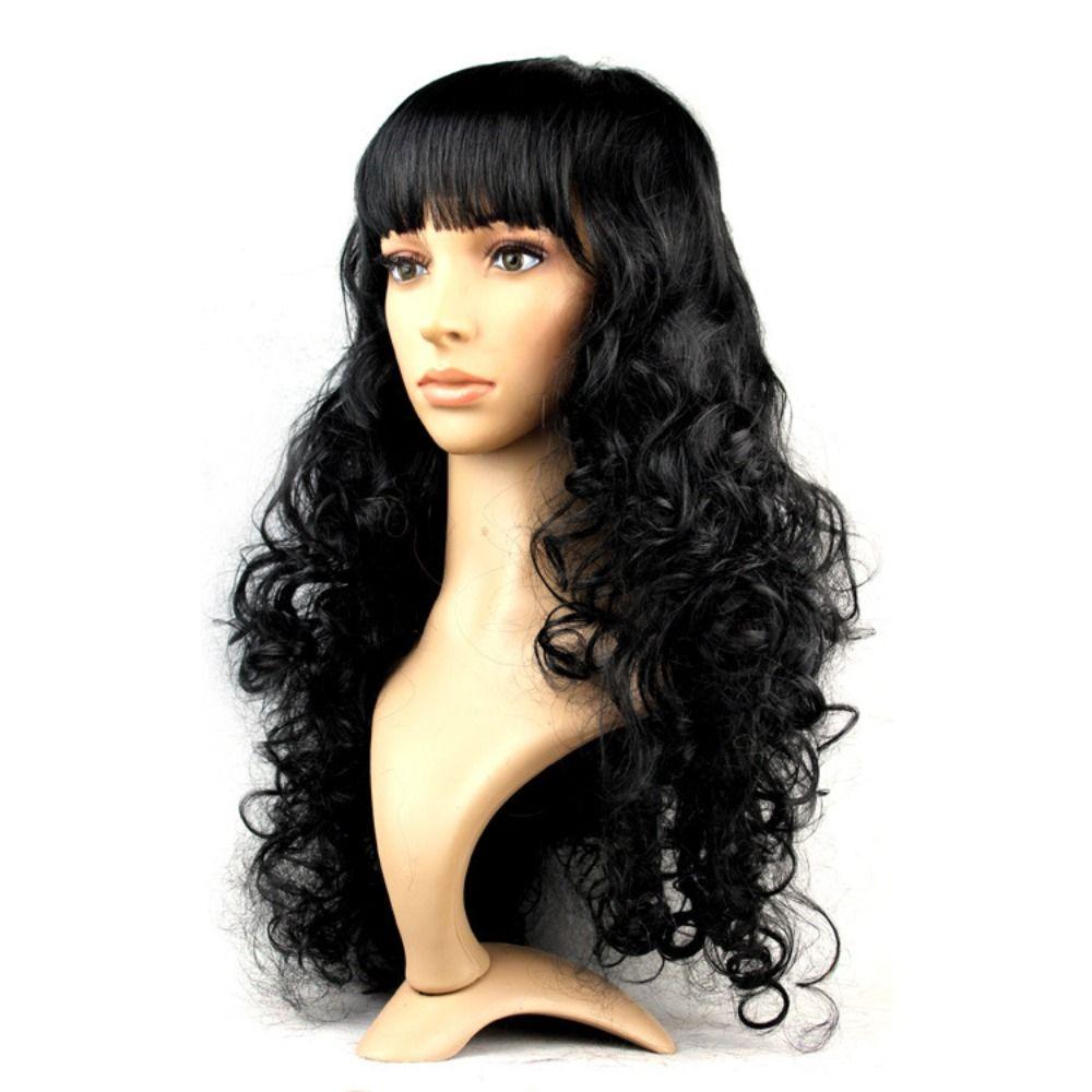 Dress Up Carnival Long Wig Funny Lady Colored Wig Cosplay Party Curly Hair Birthday Party
