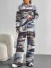 Vertigo European And American Autumn And Winter Casual Long-Sleeved Suit Women'S Hooded Sweater Trousers Two-Piece Set