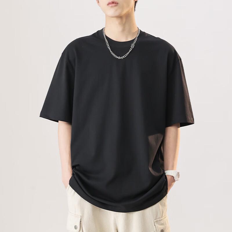 Pánské čistě bílé bavlněné tričko Yuzhaolin s kulatým výstřihem 180g