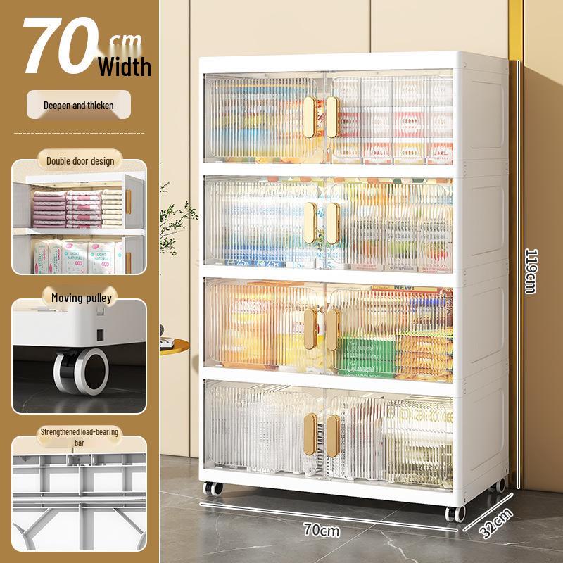 Transparenter Doppeltür-Aufbewahrungsschrank für Schuhe, Schlafzimmer, Wohnzimmer und Snacks