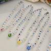 Beaded Necklaces Women Flower Pendant Chokers Artificial Crystal Material Party Jewelry Accessories Gift for Woman Girls