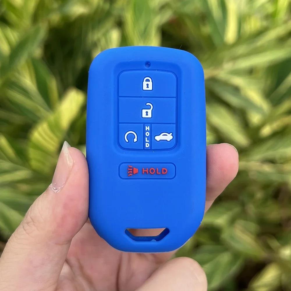 Silicone Car Key Case Holder Shell Soft Remote Cover Protector for Honda Accord Civic Pilot Fit Smart Key Chain Accessories