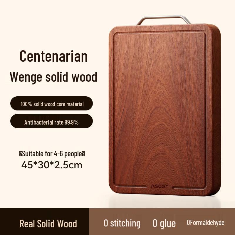 Mildew-Proof Wenge Wood Double-Sided Cutting Board - Food-Grade Solid Wood Chopping Board for Kitchen