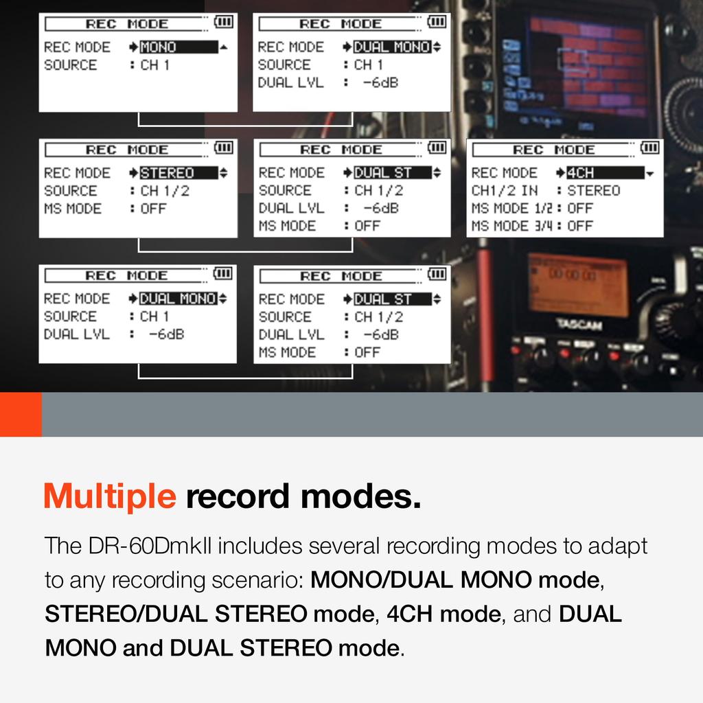 TASCAM DR-60D MKII Portable Recorder for Digital SLR Parallel Import Product
