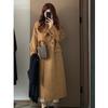 Winter Wool Coat for Women Mid Length Korean Fashion Warm Trench Jacket