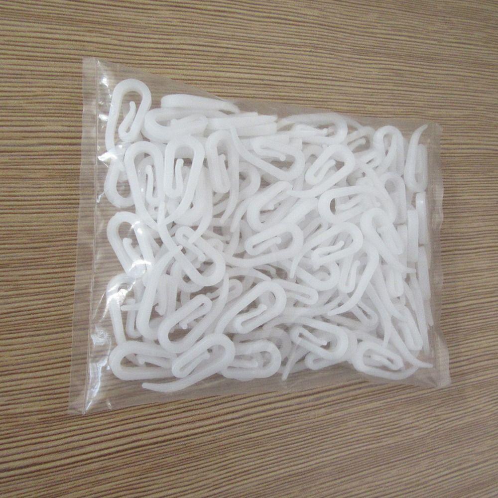 50pcs Wide Range Of Application Plastic Accessories Smooth And Polished Comma Hook  Home