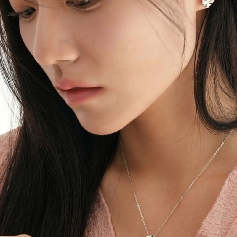 BELLOOGGI Circle wave necklace(40cm)