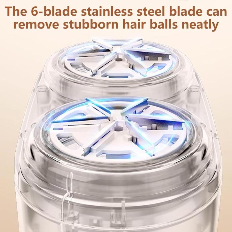 Efficient Double Head Fabric Shaver Powerful Motor Delinter USB Rechargeable Pilling Remover for Various Garments