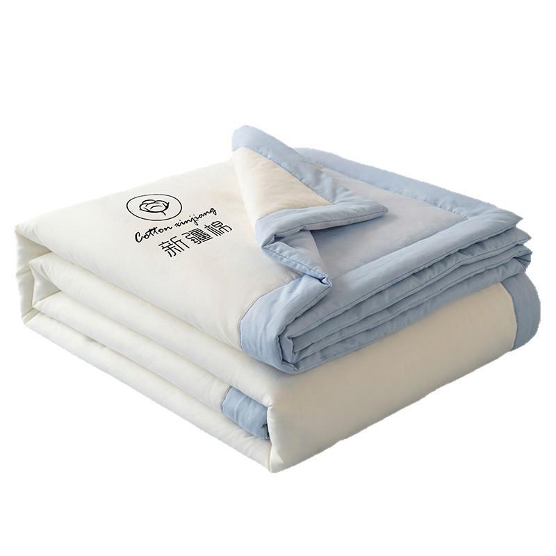 Xinjiang Cotton Summer Quilt: Machine Washable Lightweight AC Blanket for Spring & Autumn