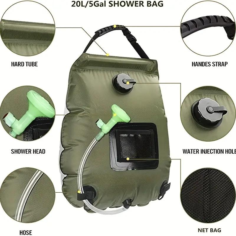 20L Duschbeutel Outdoor-Nutzung Badebeutel Bad Toilette Wasserbeutel Camping Campingausrüstung Wanderzubehör Campingausrüstung