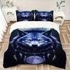 3pcs Set Wolf Moon 1 Quilt Cover + 2 Pillowcases, All Seasons Bedroom Setting, Perfect for Home and Dorm Decor A182