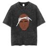 Tupac T-shirts Quality Cotton Vintage Tshirt Y2K Harajuku Men Hip Hop Short Sleeve Tees Black Oversized Fashion Streetwear