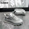Sneakers Casual Mens Designer Retro Running Shoes Fashion Microfiber Leather Fabric Breathable Increased Internal Platform Shoes