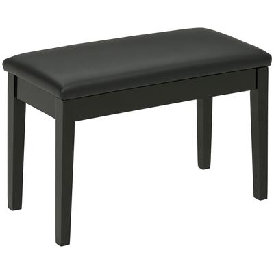 Piano Bench, Piano Bench for 1 Person, Padded, Wooden Legs, Black
