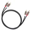 2 RCA Male to Audio Cable,Stable Compact Multipurpose Sturdy Auxiliary Cable Cord