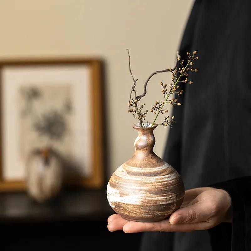 Stoneware Imitating Stone Abstract Desktop Ceramic Ornaments Homestay Pottery Pot Powder Lead Hydroponics Flower Ware Small Vase