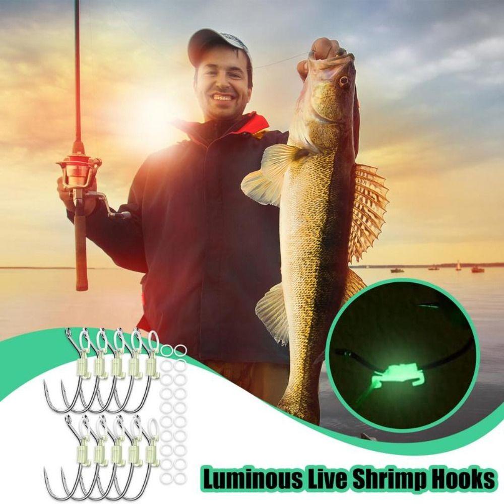 5/10/20Pcs Anti-entanglement Luminous Bait Fixed Holder Set Fishing Hooks  for Fishing Accessories
