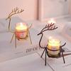 Christmas Gift Iron Candle Holders Metal Christmas Candlestick Modern Deer Candle Holder  Home