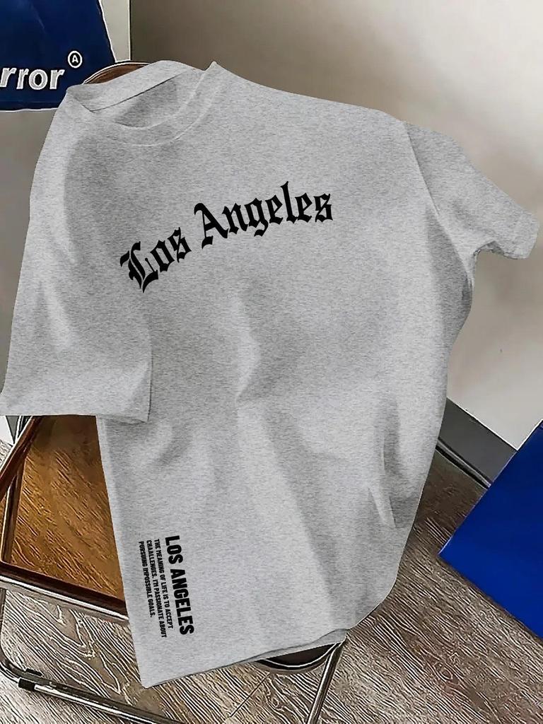T-shirt Unisex Estiva 2025 con Stampa Lettere a Maniche Corte
