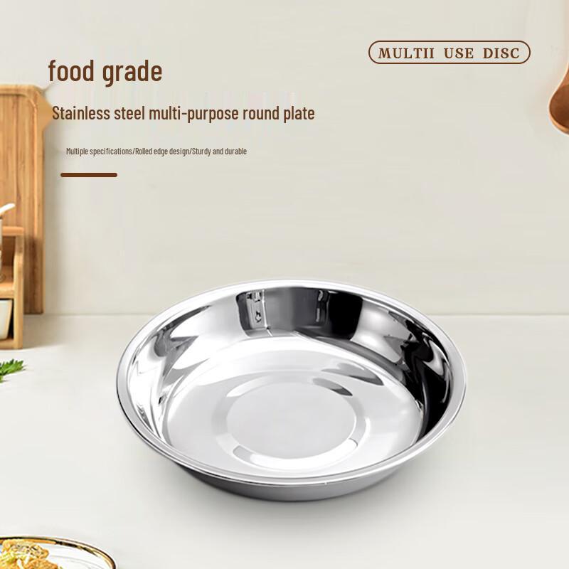 

201 Stainless Steel Round Deep Plate Set