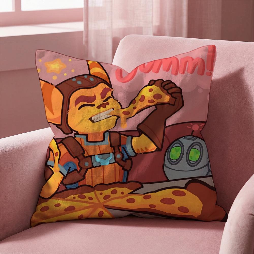 R-Ratchet & Clank GAME Cushion Cover Multi-Scene Pillow Cover for Home & Car - Reversible, Soft & Durable for Daily Use