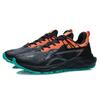 Li Ning Protective Cloud Plus Lightweight Rebound Low-Top Running Shoes Men sneakers Black Orange AGLR231-4