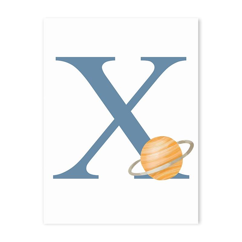 

Rocket Astronaut Planet Outer Space Baby Name Custom Wall Art Canvas Painting Nordic Cartoon Prints Posters for Kids Room Decor 21cm×30cm NoFrame