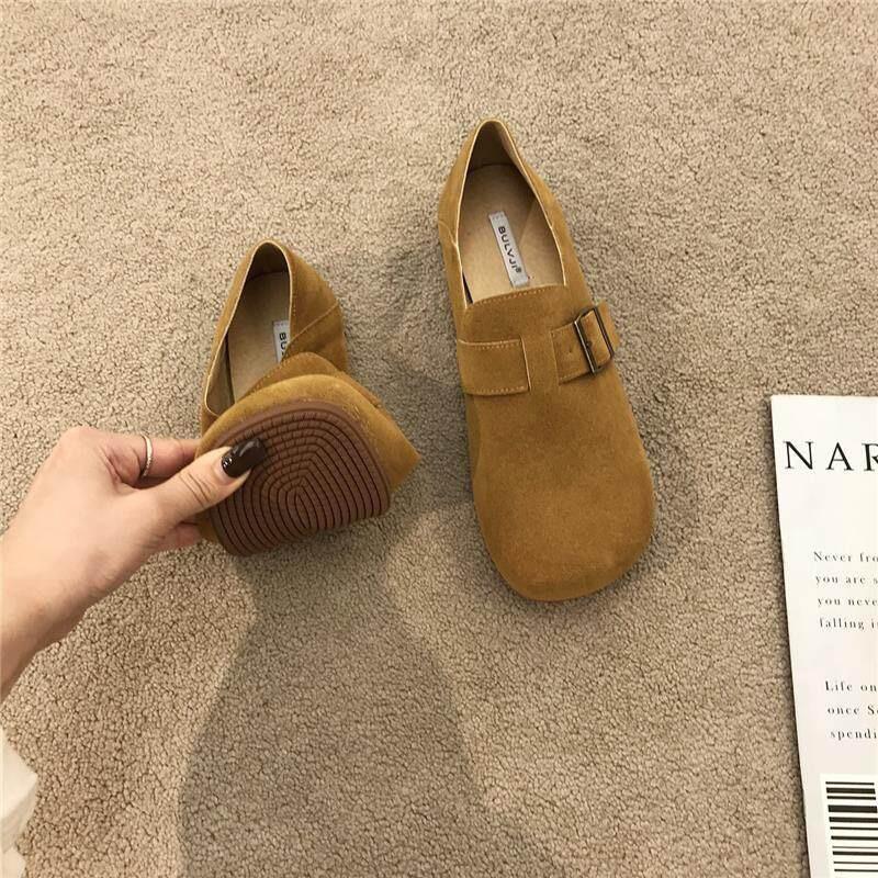 Retro All-inclusive Birkenstocks Spring and Autumn Casual One-pedal Lazy Flat-soled Single Shoes Matte Birkenstocks Beanie Shoes