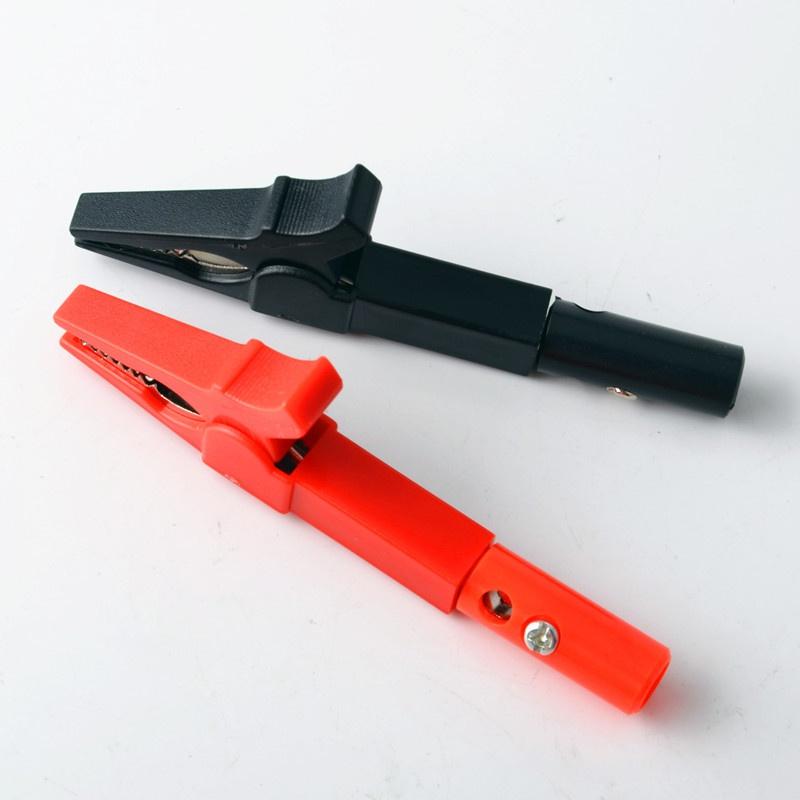 4pcs With 4mm Banana Plug Cable Clips 55mm Alligator Clip + Banana Plug Test Probe