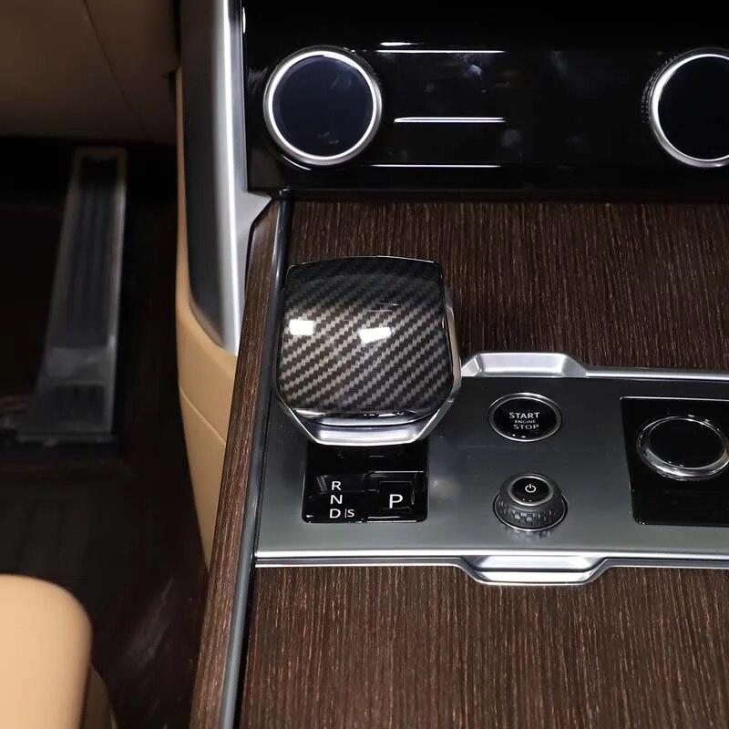 ABS-Kohlefaser für Land Rover Range Rover Vogue L460 2023 Auto-Getriebekopf-Schaltknauf-Griffabdeckung Verkleidungsaufkleber Zubehör