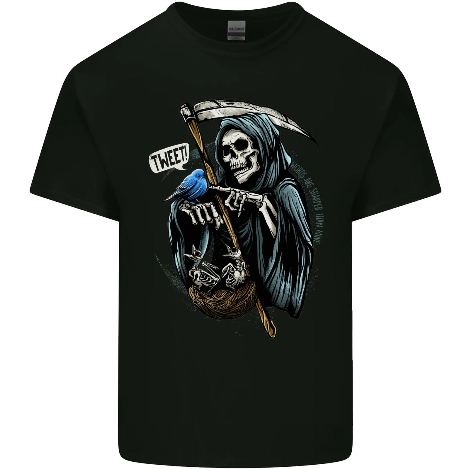 The Grim Reaper Skull Heavy Metal Gothic Kids T-Shirt Childrens 4XL