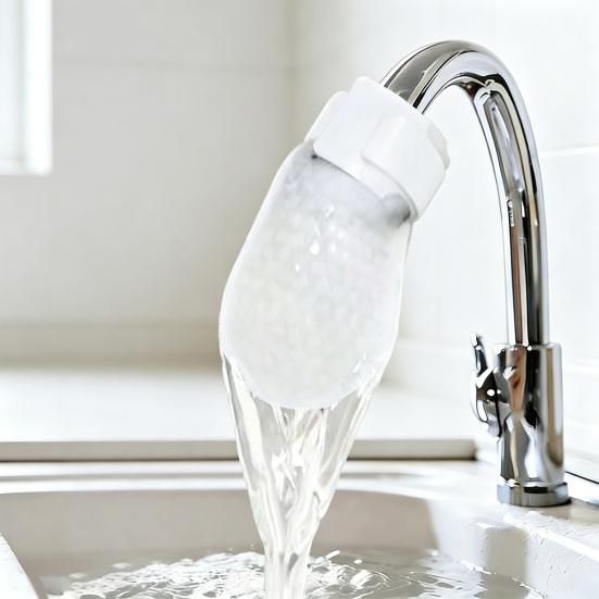 High Density Faucet Filter, Splash Proof Cotton Pouch Kit, Tap Cartridge with Sediment Barrier, Fine Fiber Mesh Purifier, Kitchen Accessories for Home