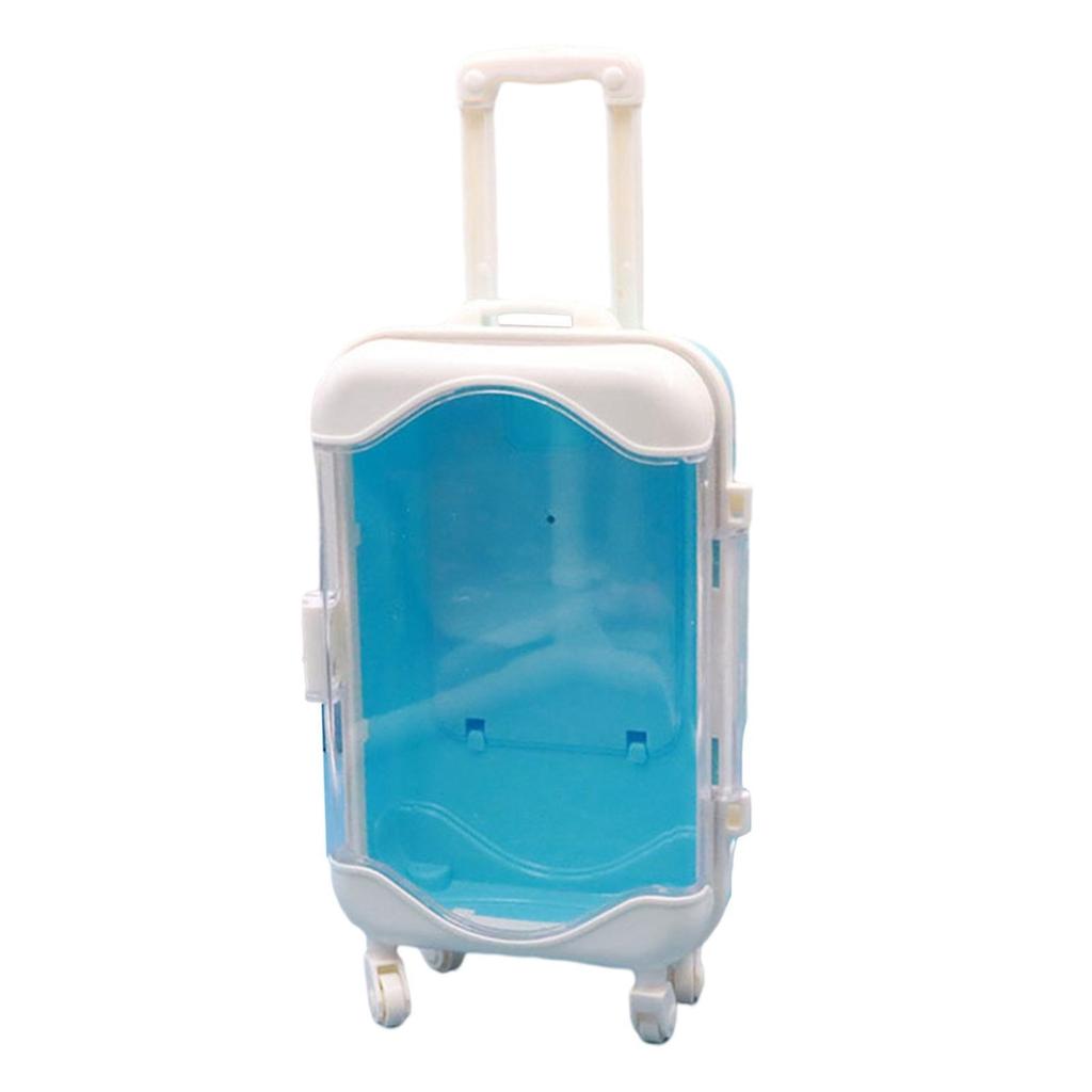 1/12 Mini Trolley Luggage Doll House Oranments Trunk Miniature Home